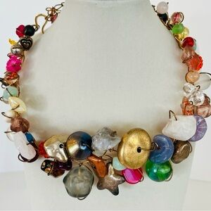 Vintage Abra Multicolored Beaded Necklace
